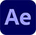 Adobe After Effects logo (Ae) app icon on a blue rounded square