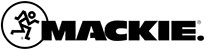 Mackie logo with a bold wordmark and circular emblem